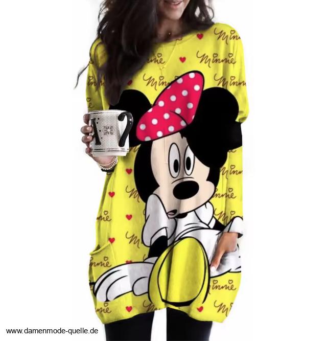 Oversize Disney Damen Pullover Edda&nbsp;Gelb