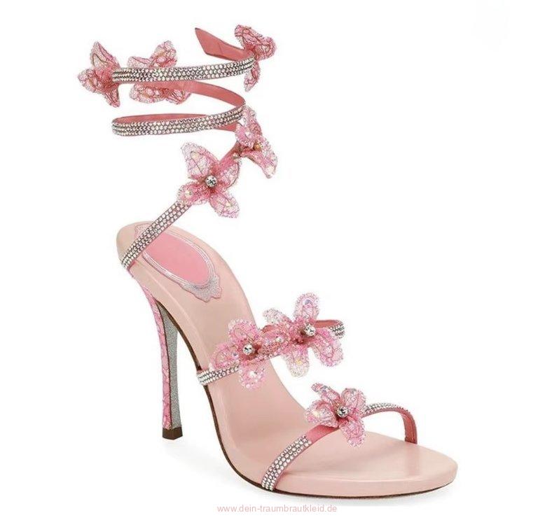 Römer Style Glizer Brautschuhe Hochzeitsschuhe mit&nbsp;Blumen