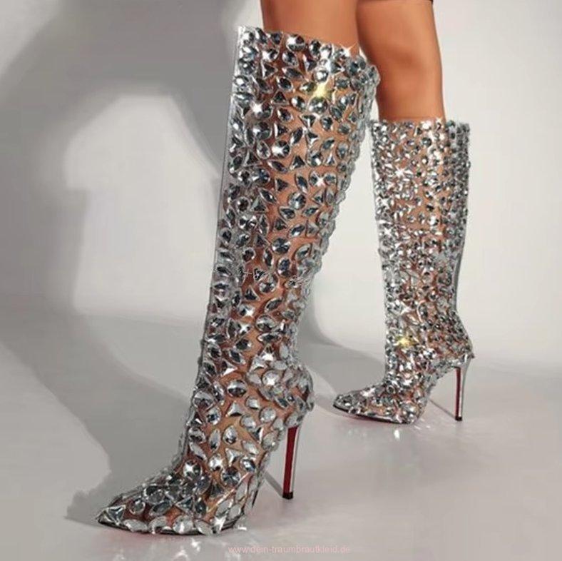 Glitzer Strass Braut Stiefel&nbsp;Charis
