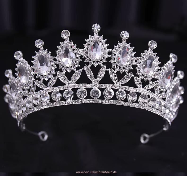 Silber Kristall Braut Tiara Diadem&nbsp;Christine