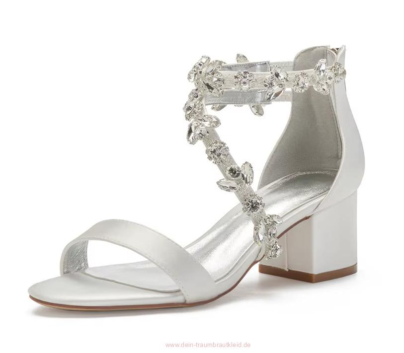 Blockabsatz Brautschuhe Gesche mit&nbsp;Strass