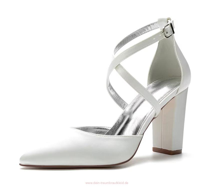 Blockabsatz Pumps Brautschuhe Glenn mit&nbsp;Knöchelriemen