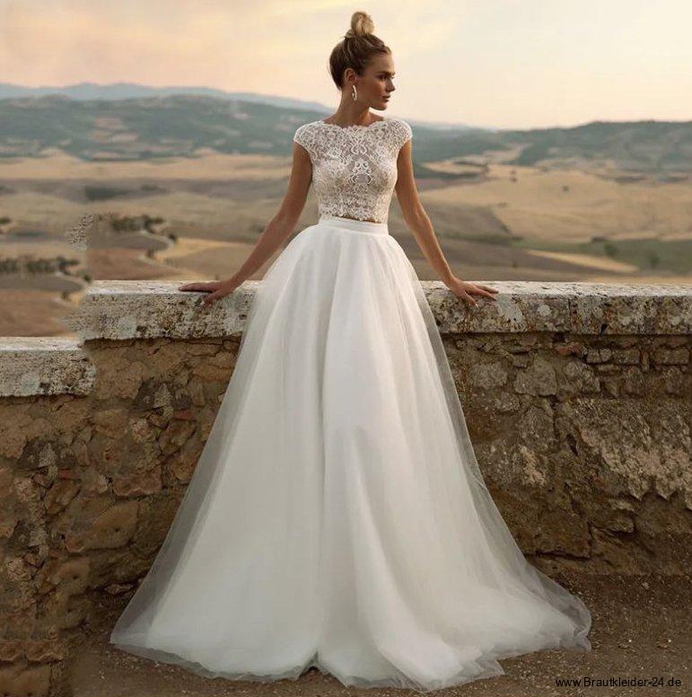 A Linie Brautkleid Lya Zweiteilig mit Tüll und&nbsp;Spitze