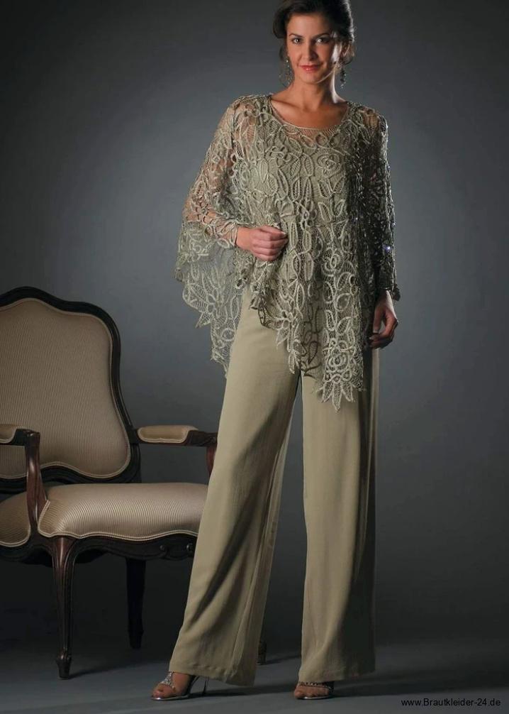 Brautmutter Outfit Leyla Dreiteilig Elegant in&nbsp;Grün