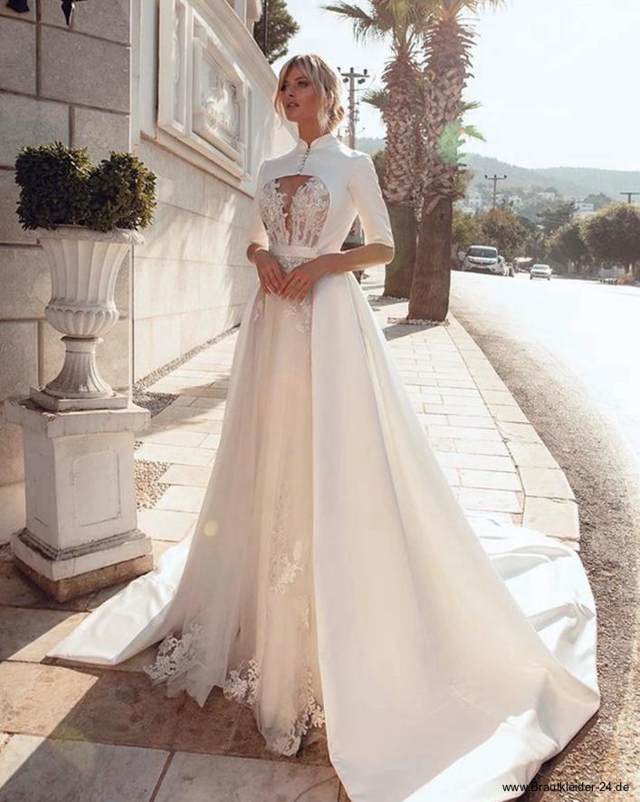 A Linie Brautkleid Lill mit Kurzarm Jacke und Sheer&nbsp;Spitze