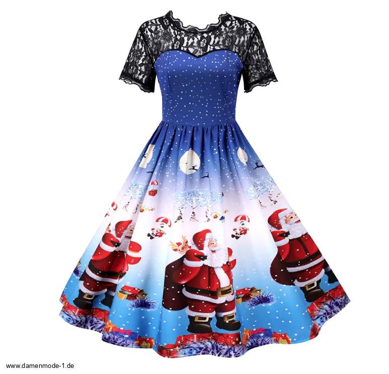 Vintage Style Rockabilly Weihnachtskleid Carlotta Knielang mit&nbsp;Ärmel