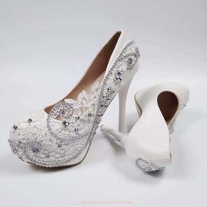 Kristall Strass Brautschuhe High Heel Hochzeitsschuhe&nbsp;Henrike