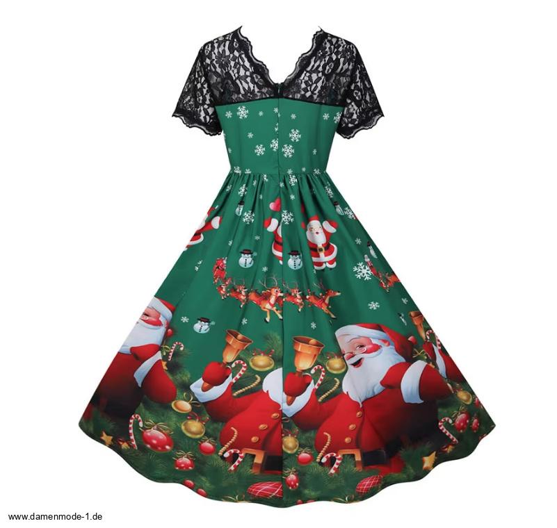 Vintage Style Rockabilly Weihnachtskleid Chiana Knielang mit&nbsp;Ärmel