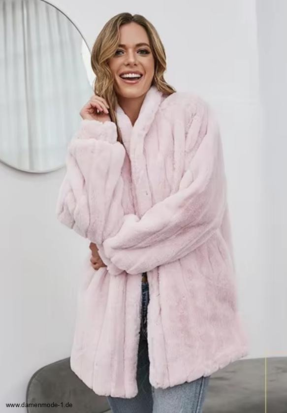 Warme Winter Plüsch Jacke Chloé für Damen&nbsp;Rosa