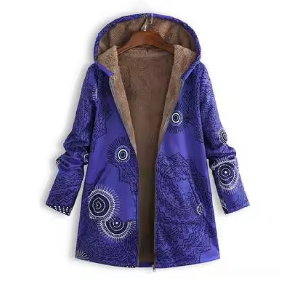 Warme Herbst – Winter Jacke Evita mit Vintage&nbsp;Muster