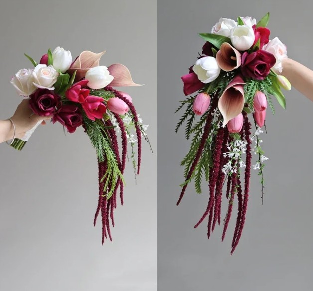 Wasserfall Tulpen Brautstrauß&nbsp;Hochzeitsstrauß