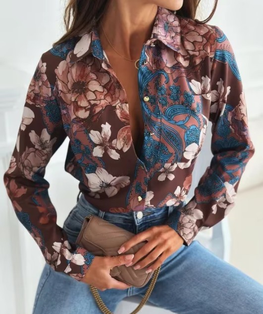 Elegante Damen Bluse Elayne mit Blumen&nbsp;Muster