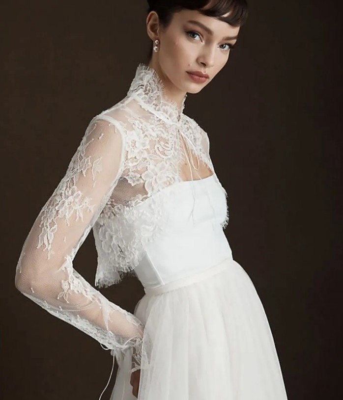 Langarm Braut Bolero Jillian aus&nbsp;Spitze