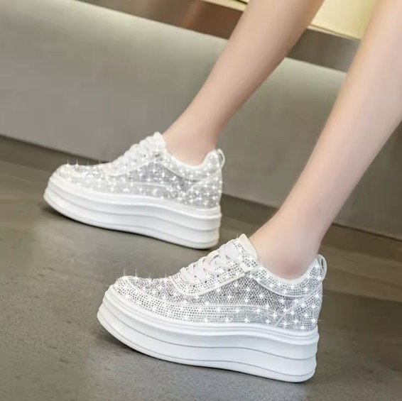 Plateau Braut Sneakers Hochzeitsschuhe Jeanine&nbsp;Weiß