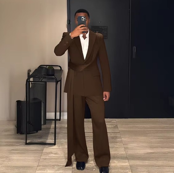 Smoking Hochzeitsanzug für den Bräutigam Brian&nbsp;Dunkelbraun