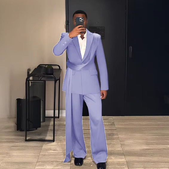 Smoking Hochzeitsanzug für den Bräutigam Brian&nbsp;Helllila