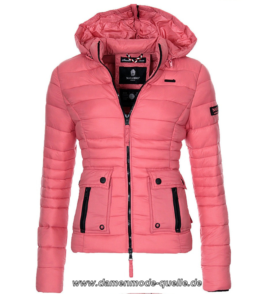 Kurze Damen Winterjacke in&nbsp;Lachs