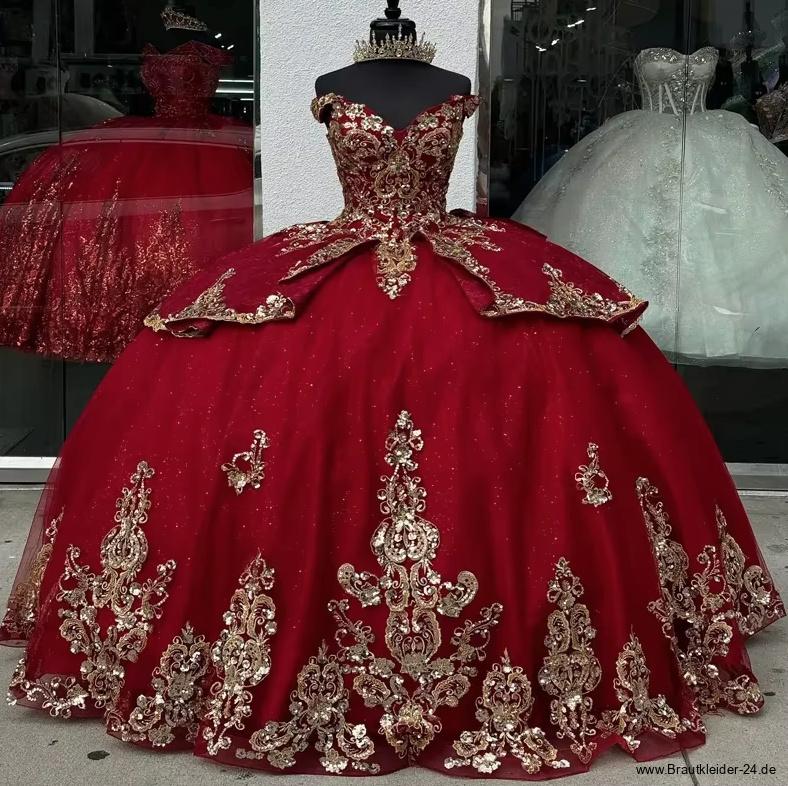 Prinzessin Ball Linie Brautkleid Dasianera Schulterfrei mit Spitze und&nbsp;Stickereien