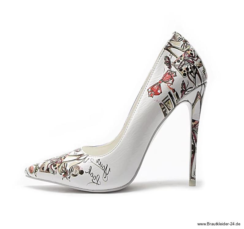 High Heels Print Brautschuhe Danica Online Weiß bis Gr&nbsp;43