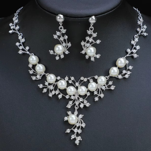 Brautschmuck Set Elektra Halskette mit&nbsp;Ohrringe