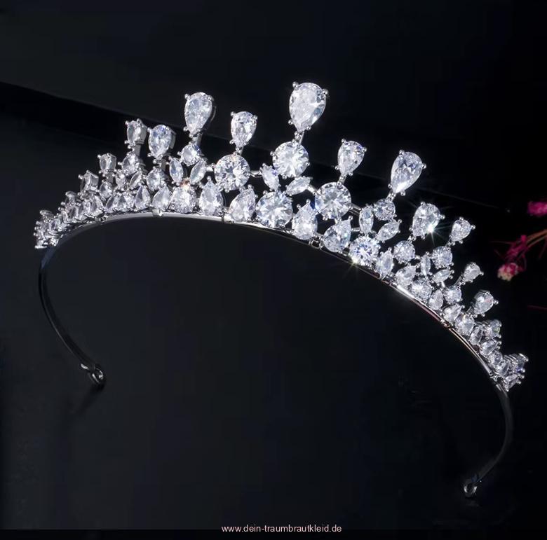 Königliche Braut Tiara Diadem Frantje&nbsp;Silber