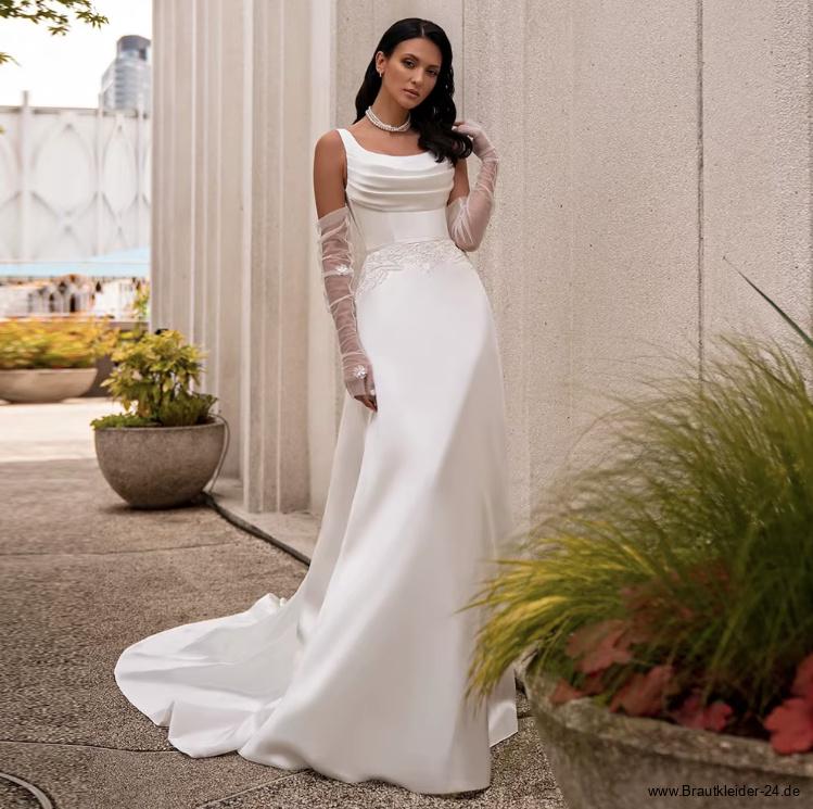 Ärmelloses Meerjungfrau Brautkleid Francine mit Spitze und&nbsp;Raffungen