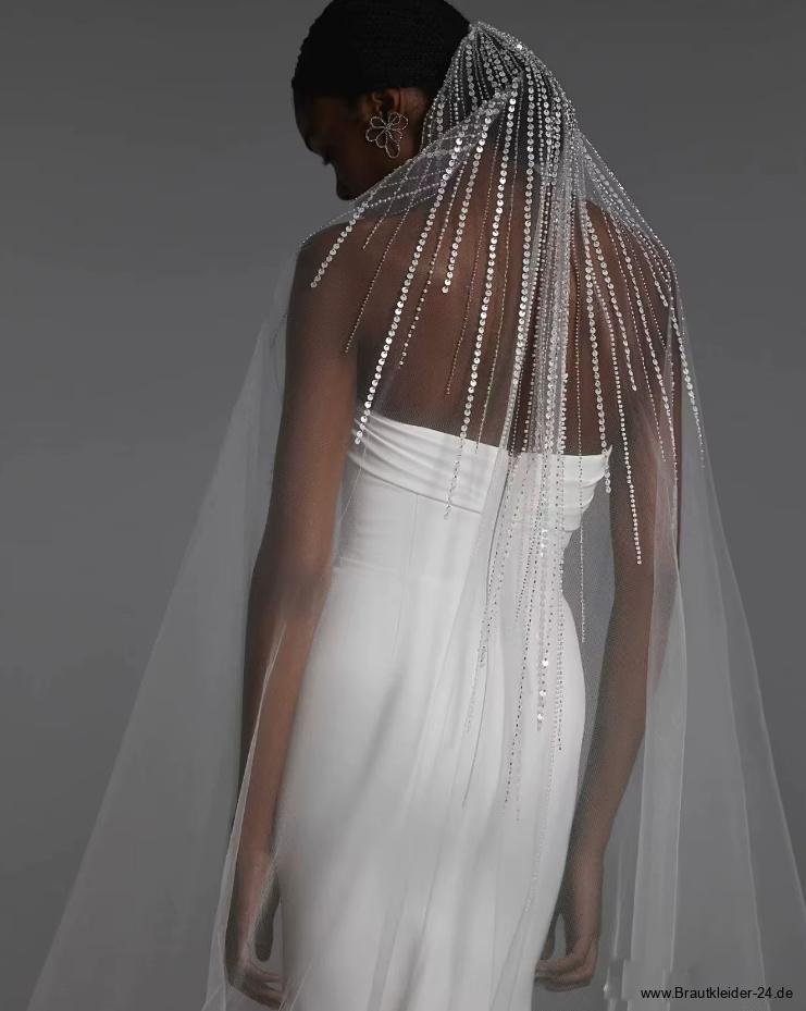 Brautschleier Finnja mit Pailletten&nbsp;Applikation