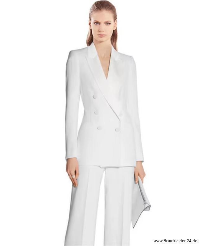 Zweireiher Hosenanzug Fleur für die Braut in Weiß&nbsp;Elegant
