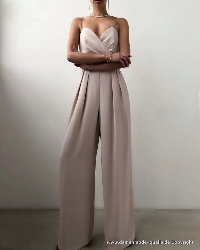 Spaghettiträger A Linie Jumpsuit Einteiler in Lachs&nbsp;Elegant
