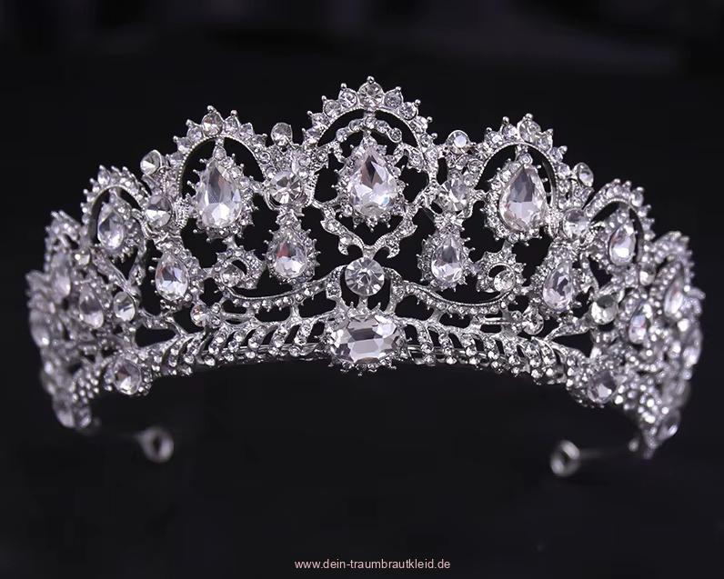 Silber Kristall Braut Tiara Diadem&nbsp;Chelsea