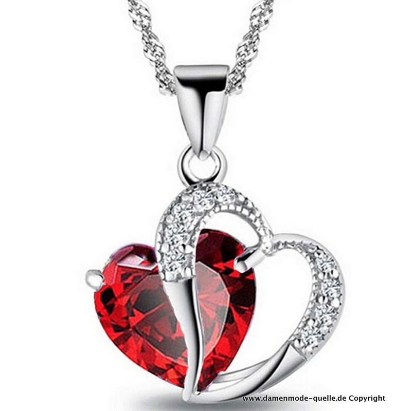 Luxus Damen Kristall Herz Anhänger 6&nbsp;Farben