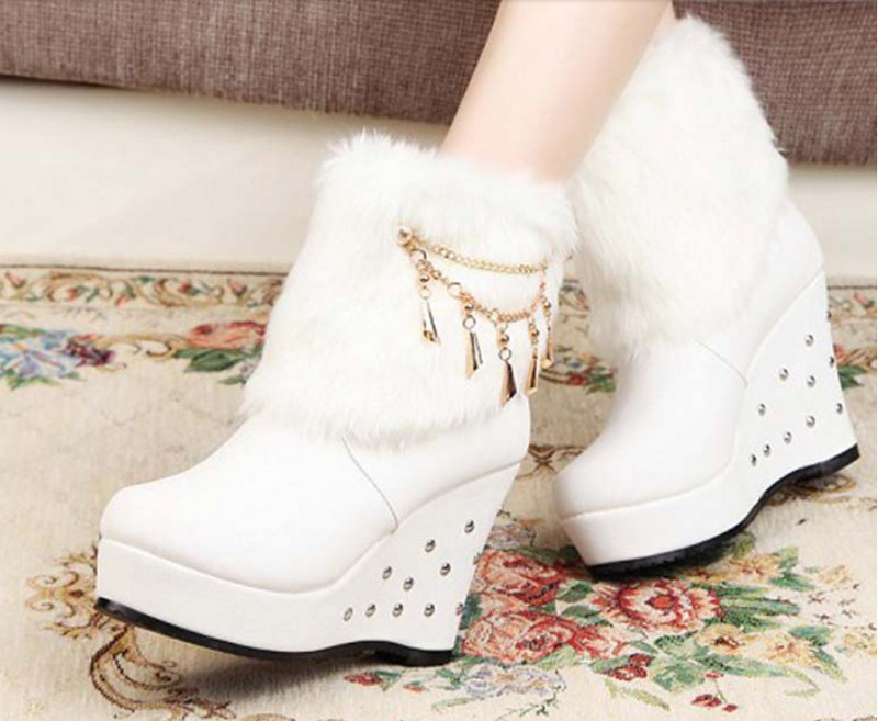 Braut Booties Hochzeitsschuhe mit Kette in&nbsp;Gold