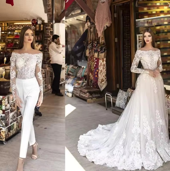 2in1 Brautkleid Itziar Hochzeits-Overall mit abnehmbarem&nbsp;Rock