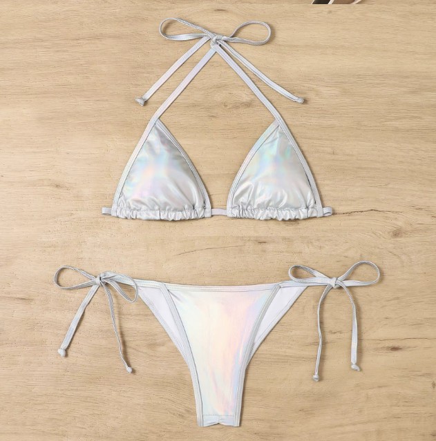 Brasilianischer Halterneck Bikini Sibylle Weiß