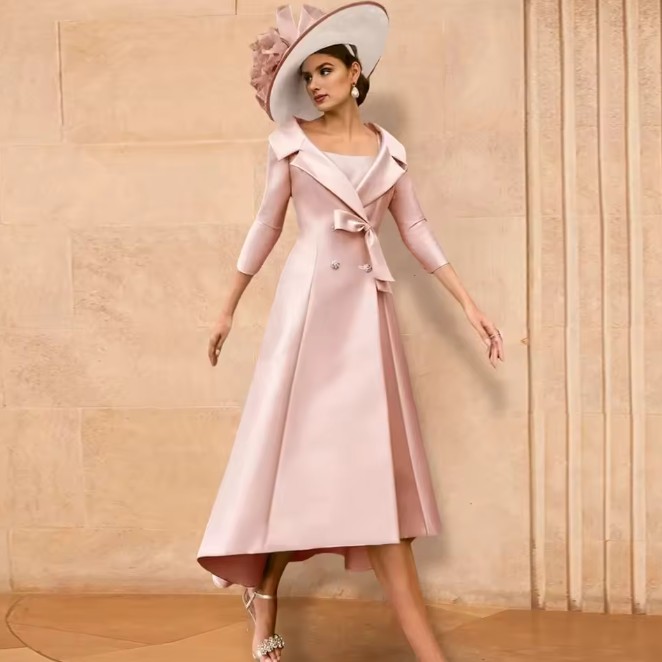 Hi-Lo Standesamt Brautkleid Jane in&nbsp;Rosa