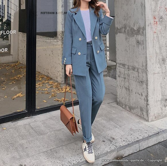 Damen Hosenanzug Modern in&nbsp;Silbergrau