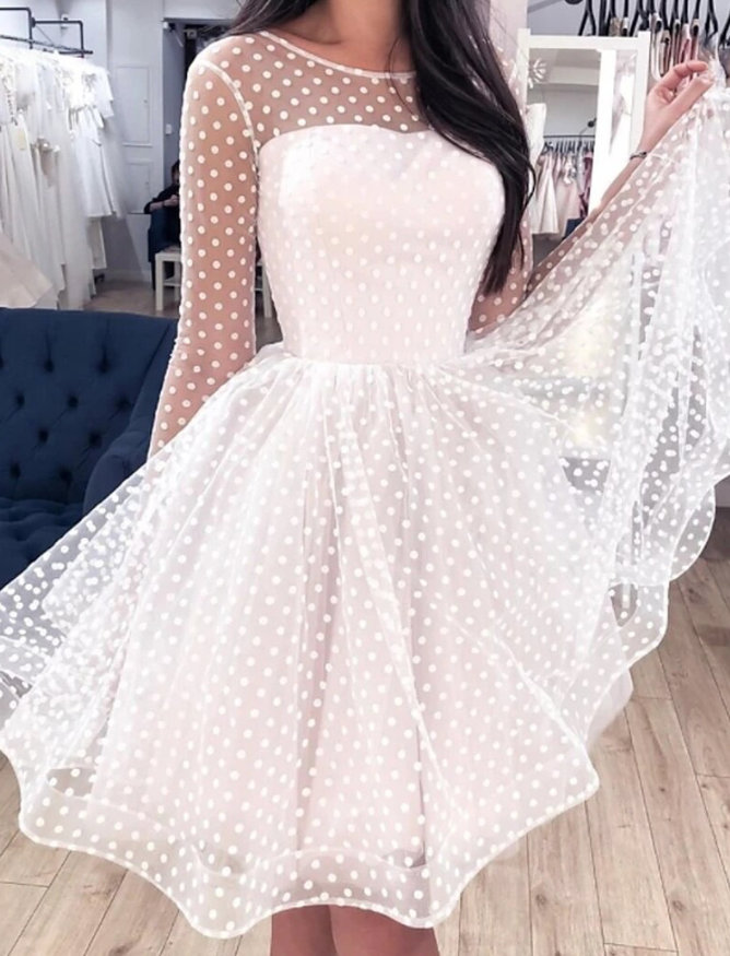 Kurzes Tüll Brautkleid Clarice&nbsp;Gepunktet