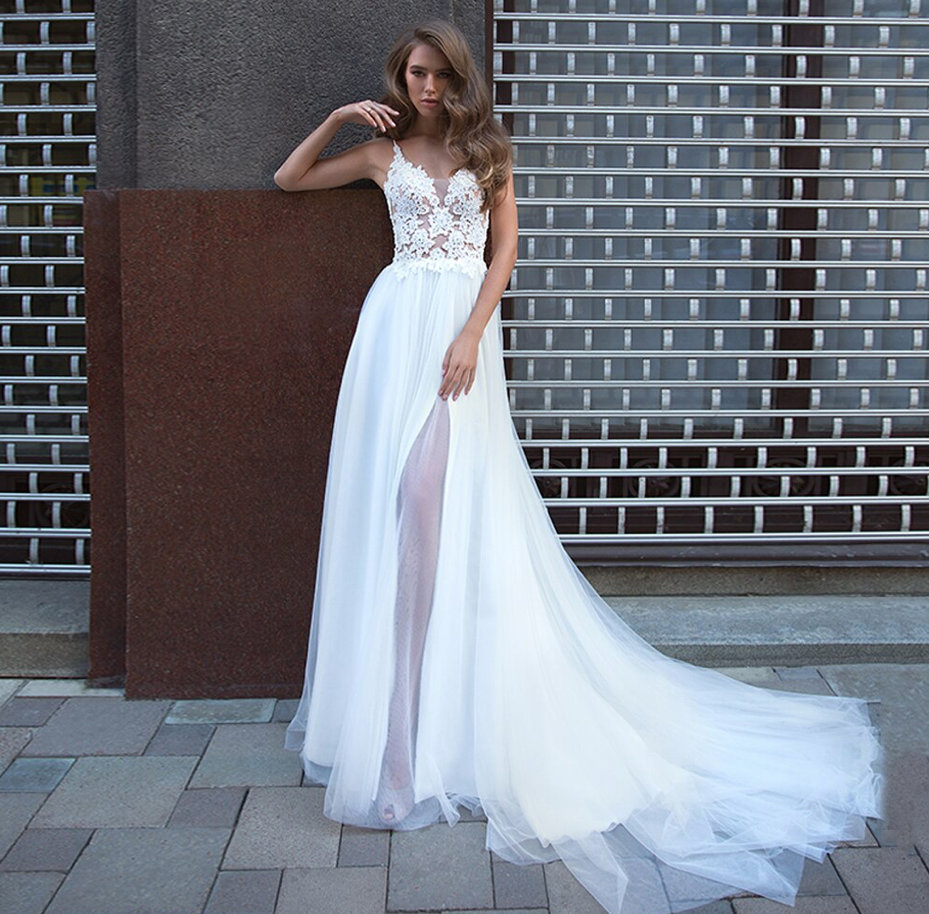 Beach Brautkleid mit Cathy mit Tüll Rock und&nbsp;Spitze