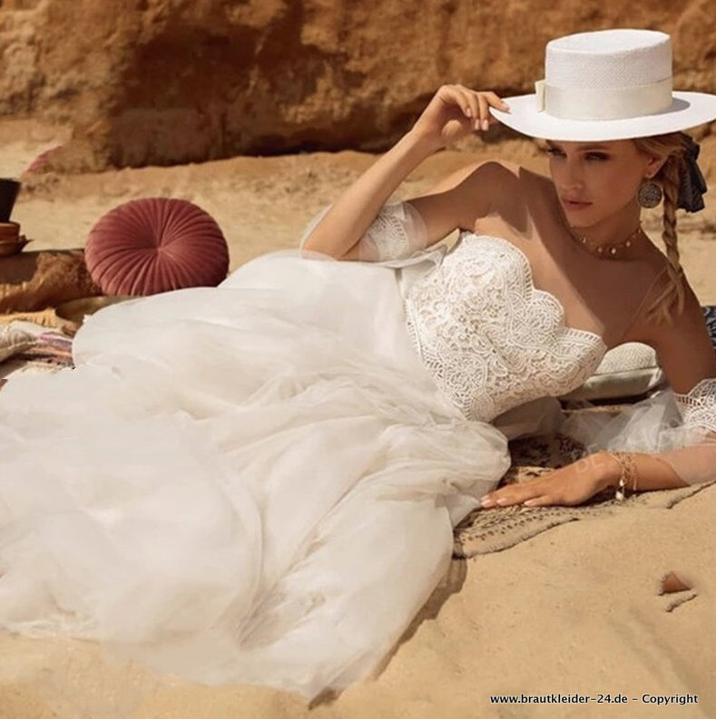 Bustie Boho Brautkleid Tüll&nbsp;Hochzeitskleid