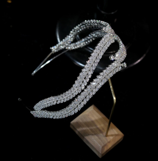 Kristall Strass Braut Haarreif&nbsp;Silber