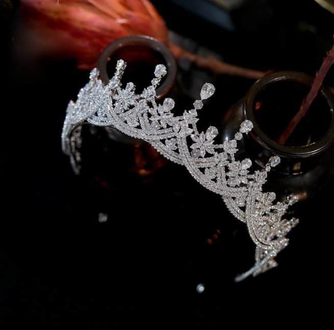 Kristall Prinzessin Braut Tiara Christel&nbsp;Silber