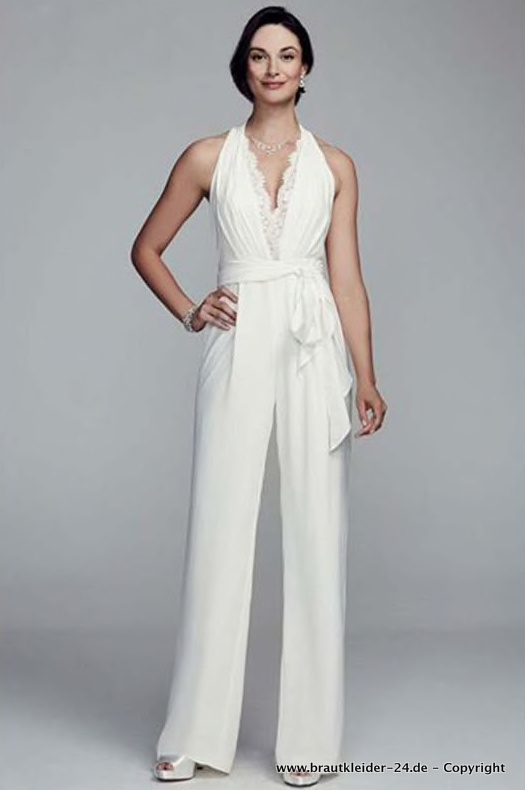Neckholder Träger Braut Overall Jumpsuit Einteiler&nbsp;Lang