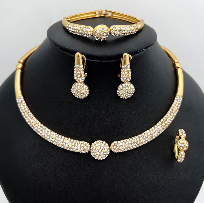 Dubai Style Brautschmuck Set Eefje Vierteilig in&nbsp;Gold